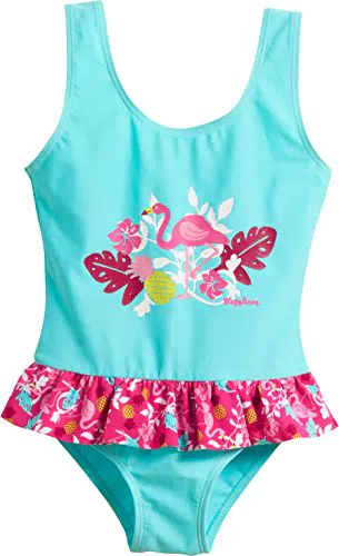 Playshoes Mädchen Badeanzug DIE MAUS mit UV-Schutz und Blumenmotiv