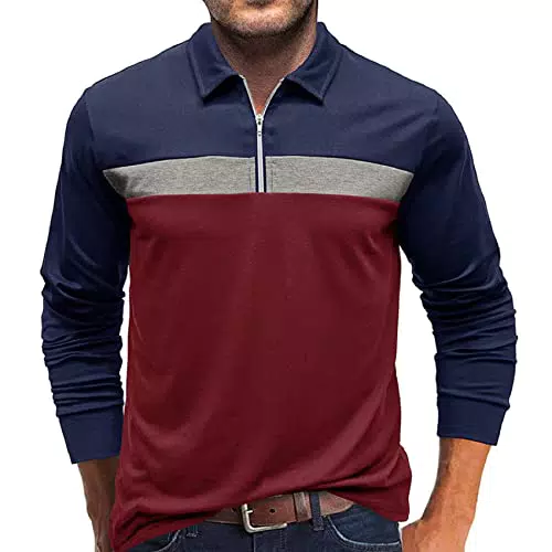 Plilima Poloshirt Herren Langarm für Golf und Tennis