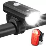 Popolic Fahrradlicht Set - StVZO zugelassen, wasserdicht und wiederaufladbar LED Beleuchtung