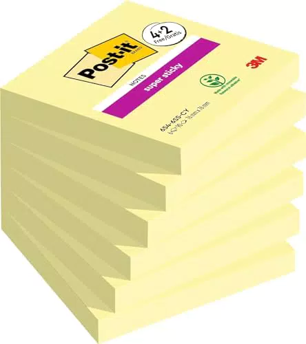 Post-it Super Sticky Notes, extra stark klebende Notizzettel für Notizen und To-Do-Listen