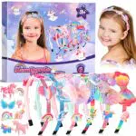 Pourbibi Einhorn Haarreifen Bastelset für Mädchen, Geschenkideen 4-12 Jahre