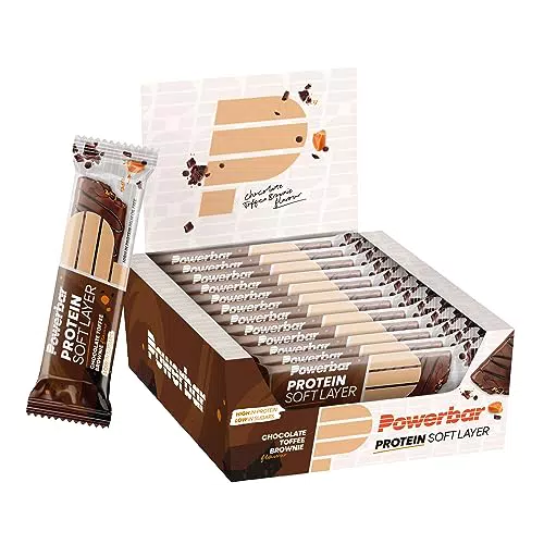 Powerbar Protein Soft Layer - Schokoladen-Toffee-Brownie - proteinreich, palmölfrei