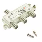 Premium X 3-fach Verteiler für SAT, Digital Kabel, HDTV 4K - inkl. 4 F-Stecker