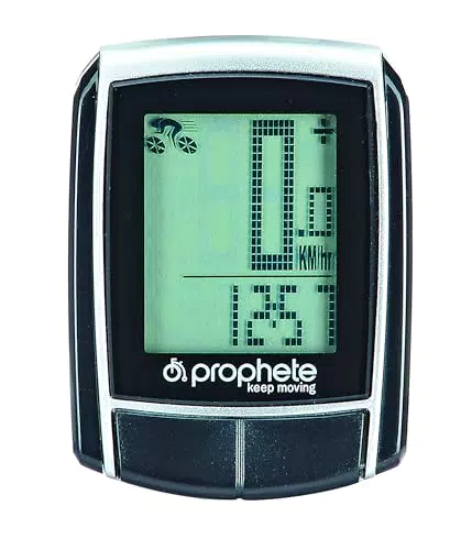 Prophete Fahrradcomputer mit 15 Funktionen und Befestigungsmaterial