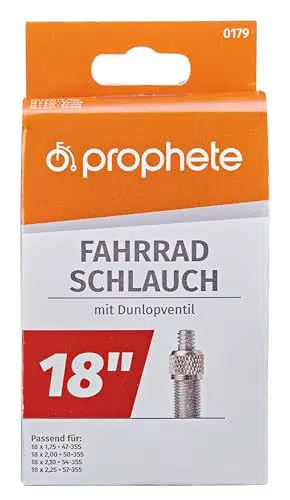 Prophete Fahrradschlauch mit Dunlopventil für 18 Zoll Reifen – Zuverlässig für Kinderfahrräder