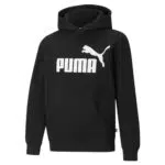 PUMA Jungen Kapuzenpullover mit großem Logo - Schwarz