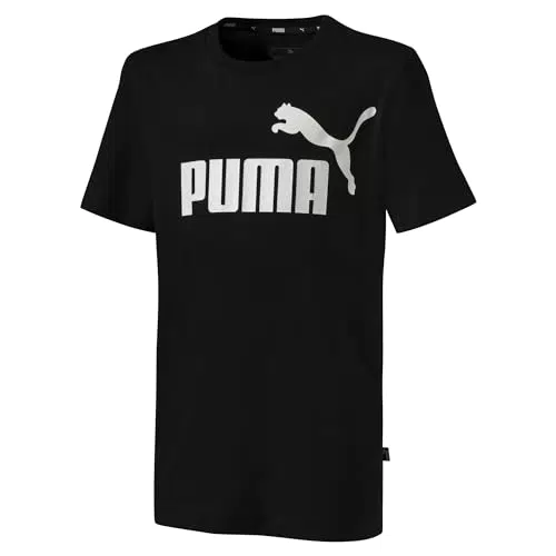 PUMA Kinder T-shirt Schwarz aus Baumwolle - Größe 128