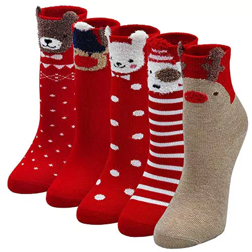 PUTUO Kinder Socken Mädchen Bunte Socken aus Baumwolle