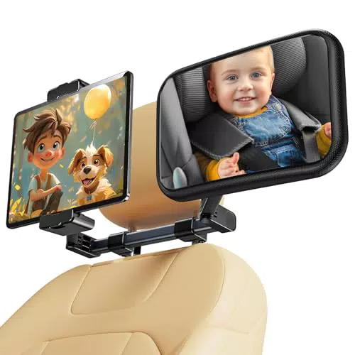 Qloztyse Baby Autospiegel - Rücksitz Spiegel für Sicherheit und Sichtbarkeit