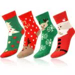 Qpout Weihnachts-Socken für Damen und Herren – Kuschelige Winterdekoration