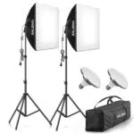 RALENO Softbox Set für Porträtfotografie und YouTube-Videos mit 5500 K Beleuchtung
