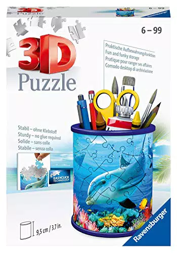 Ravensburger 3D Puzzle 11176 - Utensilo Unterwasserwelt für Tierliebhaber