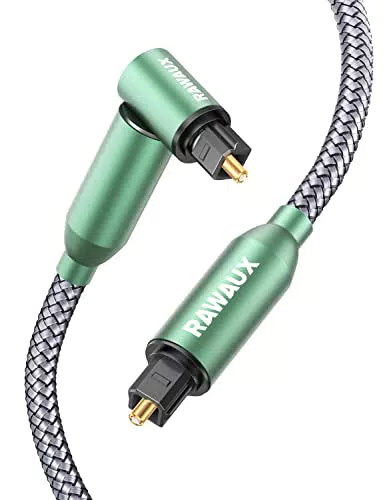 RAWAUX 90 Grad Optisches Kabel Rechtwinklig Toslink für Soundbar und TV
