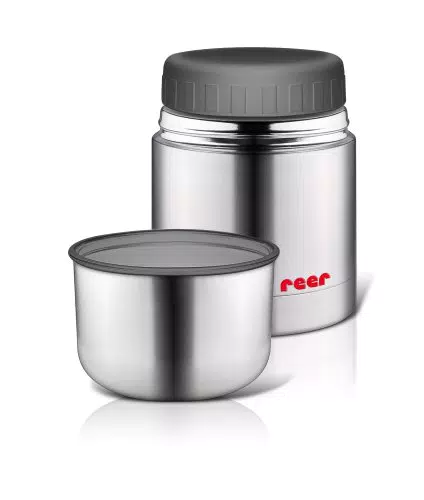 Reer Edelstahl Warmhaltebox für Nahrung mit Becher, 350ml