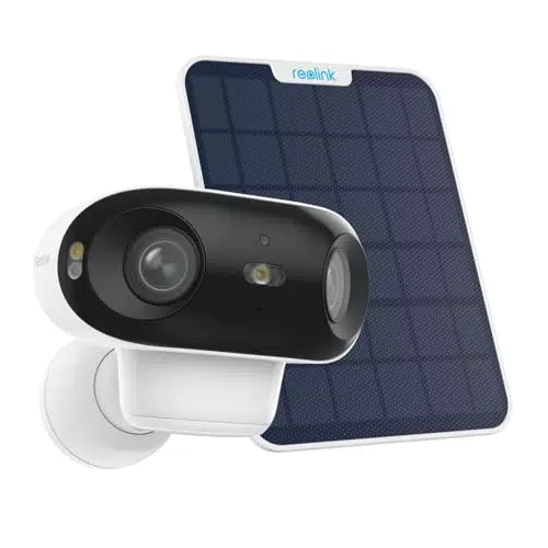 Reolink Argus 4 4K Überwachungskamera Außen mit Solar, 180° Weitwinkel und KI-Erkennung