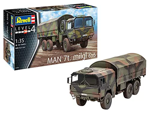 Revell Man 7t 6x6 Fahrzeug Modellbausatz für Fortgeschrittene, 1:35