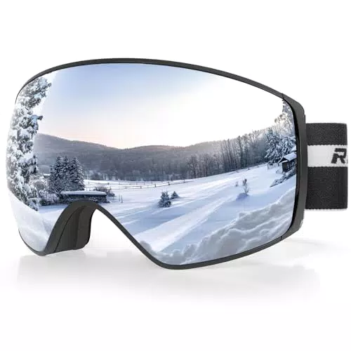 RIOROO Skibrille Unisex für Brillenträger mit Wechselglas und UV-Schutz