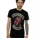 Rolling Stones Herren Tour 78 Mens Blk TS T-Shirt, Schwarz