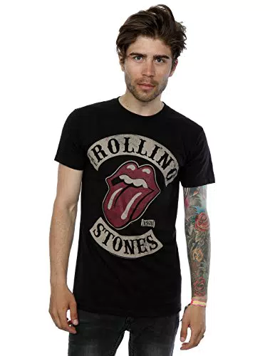 Rolling Stones Herren Tour 78 Mens Blk TS T-Shirt, Schwarz