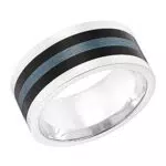 s.Oliver Ring Edelstahl Herren Ringe, Silber, Kommt in Schmuck Geschenk Box
