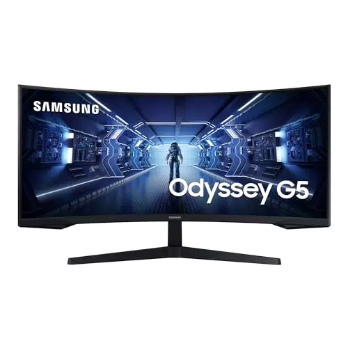 Samsung G5 C34G55TWWP Gaming Monitor 34 Zoll, UWQHD, 165 Hz, 1 ms, FreeSync Premium