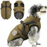 Savlot Hundejacke Winterweste für Hunde – Gepolsterte Weste mit Brustgurt