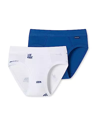 Schiesser Jungen 2 PACK Sportslip Unterwäsche Feinripp - 100% Organic Bio Baumwolle - Größe 92 bis 140