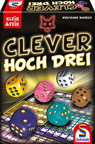 Schmidt Spiele Clever hoch DREI - Würfelspiel aus der Serie Klein & Fein