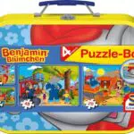 Schmidt Spiele Benjamin Blümchen Kinderpuzzle im Metallkoffer