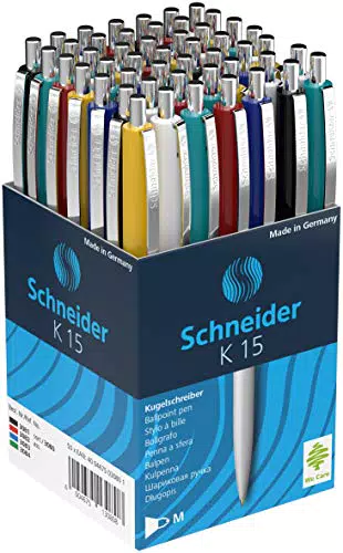 Schneider 3080 K 15 Druckkugelschreiber - Dokumentenechte Mine, Strichstärke M