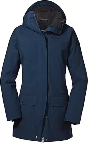 Schöffel Damen Parka Rotterdam 424 - Stilvoller Mantel für jede Gelegenheit