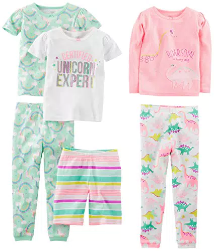 Carter's Mädchen Schlafanzug-Set, 6-teilig, 6 Jahre