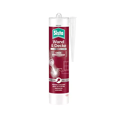 Sista Pattex Acryl Dichtmasse für Wand und Decke, überstreichbar, langlebig