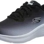 Skechers Mädchen 149995 Bkw Sportschuhe, Schwarz Weißer Netzbesatz