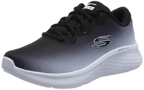 Skechers Mädchen 149995 Bkw Sportschuhe, Schwarz Weißer Netzbesatz