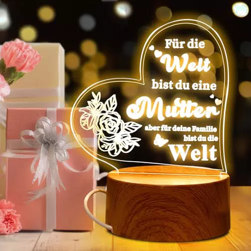 Acryl Nachtlicht für Oma – Perfektes Geburtstagsgeschenk für die beste Oma