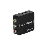 Sky Vision RCA zu HDMI Adapter, AV/RCA/FBAS Video Audio Konverter 1080P