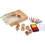 small foot Stempel Set Farmtiere mit Stempelkissen in Geschenkbox für Kinder ab 3 Jahren
