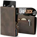 Smart Wallet Herren Leder mit RFID-Schutz und automatischem Kartenhalter
