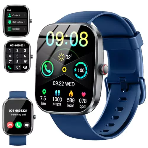 Smartwatch für Damen und Herren, 1.91'' HD, Bluetooth, Fitness Tracker, IP68