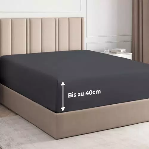 Luxus Spannbettlaken für Matratzen bis 40 cm Höhe – Atmungsaktiv und knitterfrei