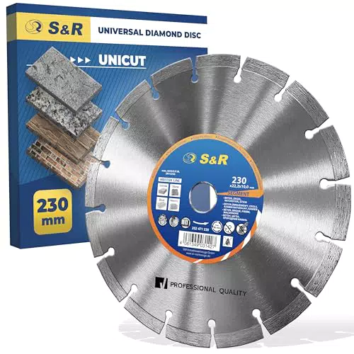 S&R Diamanttrennscheibe 230 mm – Professionelle Trennscheibe für Beton und Naturstein