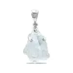 Starborn Aquamarin Kristall Anhänger aus Sterling Silber