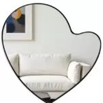SUMGAR Herzförmiger Wandspiegel für Badezimmer und Wohnzimmer - Ästhetische Dekoration
