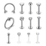 Sunligoo Lippenpiercing Set aus Chirurgenstahl für Monroe, Labret, Septum und Tragus