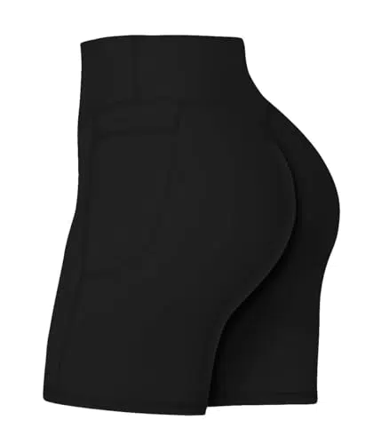 Sunzel Radlerhose Damen mit Taschen, ohne Vordernaht für Yoga und Fitness