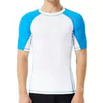 Herren Rash Guard Hemd Kurzarm für Surfen und Schwimmen - Schnelltrocknend