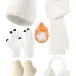Svanco Damen Winterset: Mütze, Schal, Handschuhe und Ohrenschützer