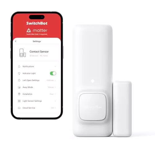 SwitchBot Tür- und Fensterkontakt Sensor – Drahtloser Alarm für Haussicherheit