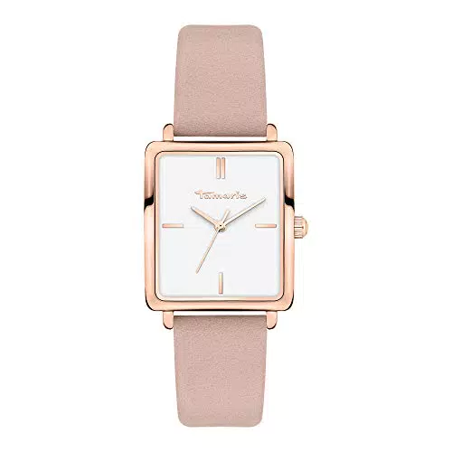 Tamaris Damen Analog Quarz Uhr mit Lederarmband TT-0016-LQ